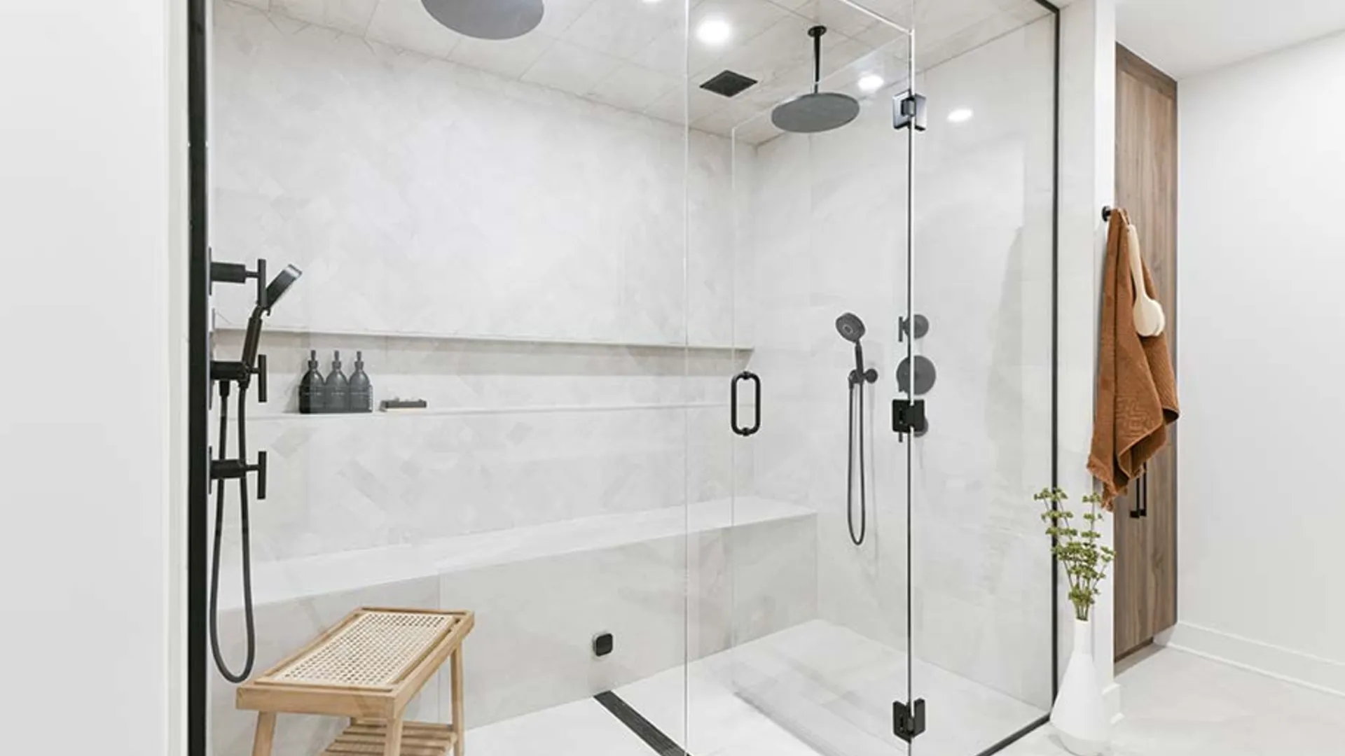 Douche frameless verre trempé salle de bain Québec